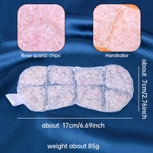 Masseur en cristal de guérison en gros, fait main, avec éclats de quartz rose, pour la santé des yeux - Product Image 2