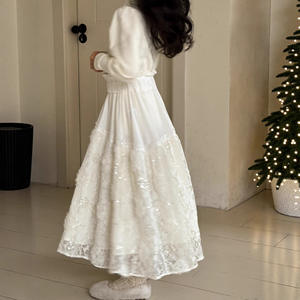 Robe de princesse en <span class=keywords><strong>velours</strong></span> et dentelle pour fille, motif petit poisson rouge, nouvelle collection printemps 2026, vêtements du Nouvel An pour enfants de plus de 8 ans, avec volants - Product Image 2