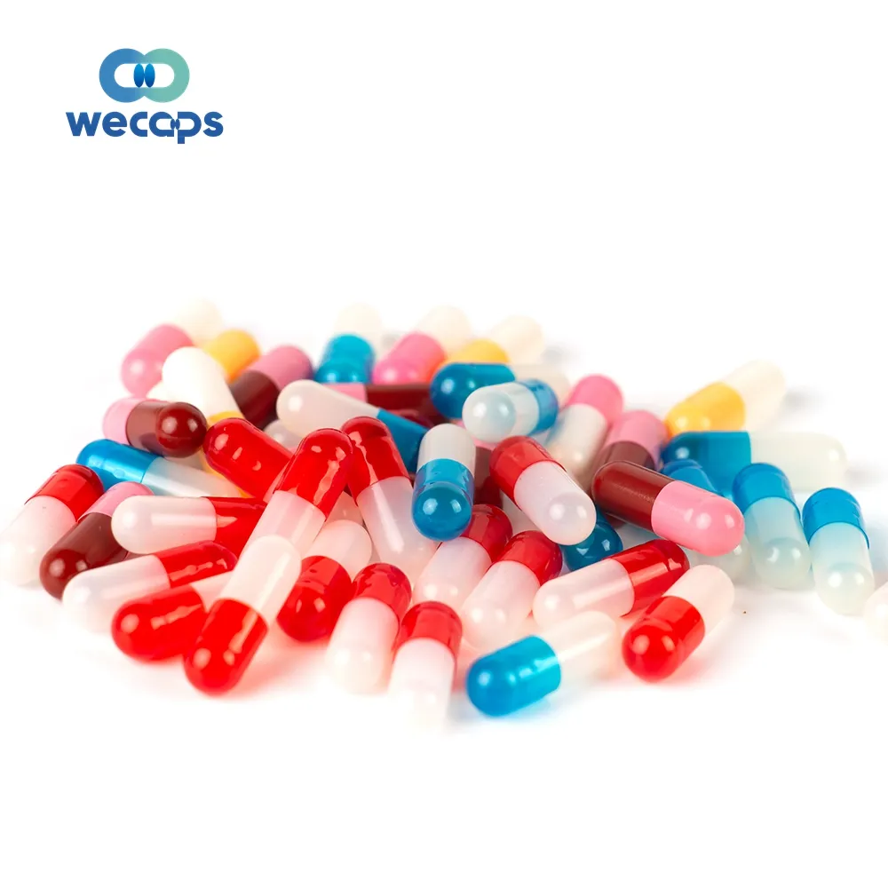 Wecaps capsule professionali di gelatina vuota vuota TiO2 capsule di gelatina vuote colorate capsule di gelatina vuote