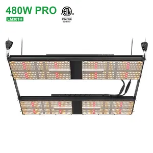 Drop shipping hydroponic 480w full spectrum lm301H mix Oslon IR Red UV quantum pendant grow lights for 4X4 Indoor tent