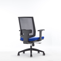 Chaise de bureau ergonomique à dossier mi-haut en PU et tissu maillé, avec roulettes, pour la maison et le bureau – Vente directe usine