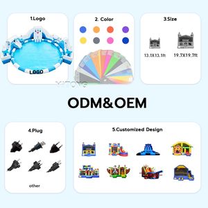 <span class=keywords><strong>Castillo</strong></span> Inflable Azul, <span class=keywords><strong>Castillo</strong></span> Inflable Gigante, Casa de Brinco Inflable, <span class=keywords><strong>Castillo</strong></span> Inflable con Piscina y Toboganes de Agua - Product Image 4