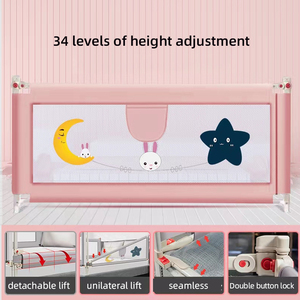 Hàng Rào Bảo Vệ Cạnh Giường Em Bé Có Thể Điều Chỉnh Tháo Rời Tùy Chỉnh Từ Nhà Máy Thanh Chắn An Toàn Cho Giấc Ngủ Trẻ Sơ Sinh - Product Image 6