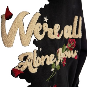 Yingling High Quality French Terry Towel Embroidery Pullover Hooded Sweatshirt Chenille Custom Embroidered <b>Hoodie</b> <b>Men</b> - Product Image 1