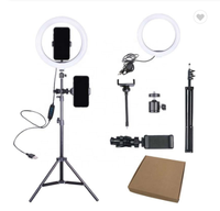 2020 canlı akış video çekim telefon tutucu 10 inç aro selfie led tiktok halka ışık 160mm tripod standı