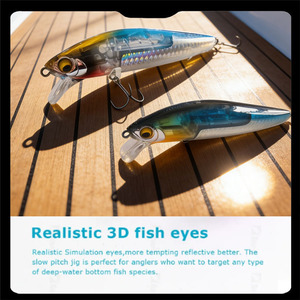 Leurre dur coulant Alpha OEM/ODM Flash Boost Minnow Arc Gravity Shift en plastique ABS avec yeux 3D pour la pêche au bar - Product Image 6