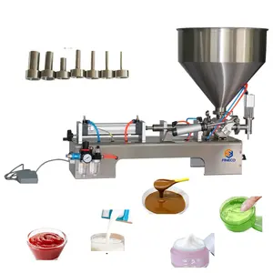 FKF601 10-100ml Double Heads Water Cream Shampoo Moisturizer Lotion Cosmetic Oil Honey Stick Food Paste Filling Machine