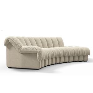 Modernes Hotel Lobby Clubhaus Samt Stoff DS-600 Schlange Kreative Sofa Villa Luxus Runde Modulare Schnitts ofa Gebogene Couch Set - Product Image 3
