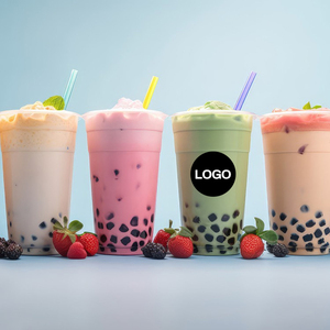 Custom Logo 360/500/700ml PP Hot <b>Cold</b> Drinks Disposable Plastic Milk Tea <b>Cups</b> with Lid - Product Image 6