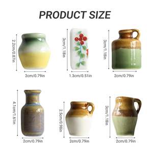 Nouveau Mini <span class=keywords><strong>Vase</strong></span> Aimants 3D Mignon Aimant En Céramique Aimants De Réfrigérateur Artisanat En Céramique Ornements Cadeau - Product Image 4