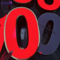 Enseigne LED 3D personnalisée résistante aux intempéries, lettres en acier inoxydable épaisses pour les bâtiments de bureaux, les espaces commerciaux extérieurs
