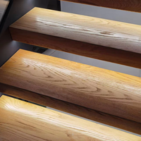 Escalier moderne à double poutre en bois de chêne, norme américaine VIKO