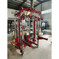 Nouvelle machine Smith multifonctionnelle 3-en-1 en acier au carbone avec rack de musculation et pile de poids de 70 kg*2 pour l'entraînement de musculation à domicile et la musculation des pectoraux