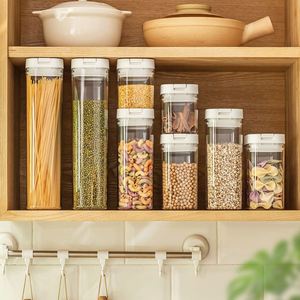 Food Grade Plastic sealed Container for Grains Coffee Beans Dried Fruits Noodles Food Storage <b>Jar</b> - Product Image 4