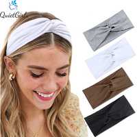 Bandeau de yoga de sport de couleur unie noué évacuant l'humidité bandeaux élastiques de spa pour unisexe