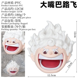 Figura de Manga de 12 cm, Nueva, de One Piece, Luffy Nika, Luffy con Cara Sonriente y Boca Grande, Figura de Anime de PVC, Juguete de Regalo para Adultos - Product Image 2