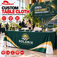 Nappe publicitaire en polyester tricoté warp FEAMONT, personnalisable pour conférences, événements d'entreprise, vente en gros