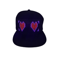 Gorras LED con Pantalla de Mensajes Programable Controlada por Aplicación, Gorras LED Intermitentes para Fiestas, Gran Venta 2022