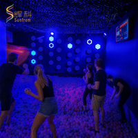 Système de mur interactif de cibles de réaction pour salle de jeux, idéal pour les aires de jeux commerciales