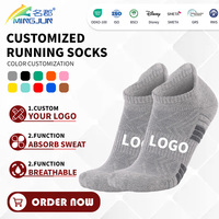 Chaussettes de course personnalisées avec prévention des ampoules, bout sans couture, évacuation de l'humidité, soutien de la voûte plantaire, maintien du talon, logo d'équipe, usine OEM ODM