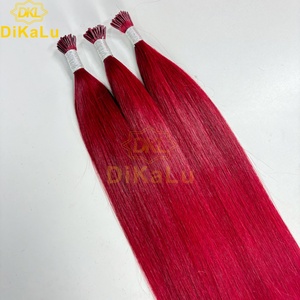 批发价直发接发 I Tip接发 红色 613 色 100% 处女原生发 不打结 - Product Image 4