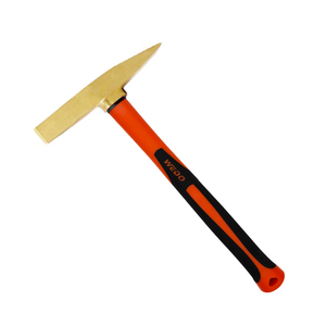 Martello per scrostare in ottone WEDO, martello in ottone con manico in fibra di vetro antiurto per la rimozione di ruggine e scorie, 150g-300g, OEM/ODM - Product Image 1