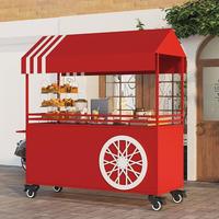 Nouveau chariot d'arrêt de camion de nourriture pliant automatique pour la crème glacée aux fruits Barbecue chariot de boulangerie de légumes Mobile pour les restaurants magasins d'alimentation