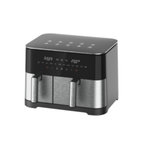 Friteuse à air double 11L en gros, multifonctionnelle, grande capacité, pour usage domestique et commercial