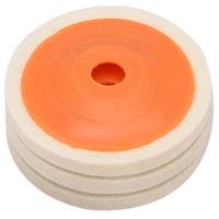 Disque de feutre de laine pure de haute épaisseur pour meuleuse d'angle 100mm roue de polissage à dos en plastique OEM pris en charge dureté moyenne grain fin
