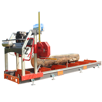 Scie à ruban horizontale portative pour remorque, options essence/électrique, capacité de coupe 910x380x4800mm, garantie 1 an