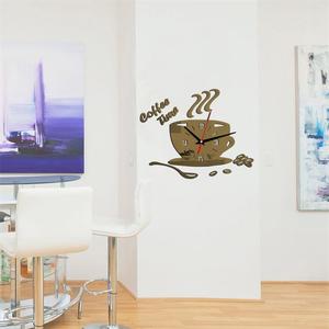 Creativo fai <span class=keywords><strong>da</strong></span> te acrilico specchio orologio <span class=keywords><strong>da</strong></span> <span class=keywords><strong>parete</strong></span> minimalista decorazione per la casa silenzioso tazza di caffè adesivo <span class=keywords><strong>da</strong></span> <span class=keywords><strong>parete</strong></span> orologio al quarzo - Product Image 4