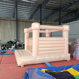 Castillo Inflable Pequeño para Interiores y Exteriores, Mini Castillo Inflable Blanco Usado, Combo <span class=keywords><strong>de</strong></span> Castillo Inflable con Tobogán <span class=keywords><strong>de</strong></span> Agua en Venta - Product Image 4