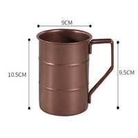 Mug rétro en acier inoxydable 304 personnalisable pour café et bière, écologique, pour camping en extérieur, design classique, en stock pour les entreprises