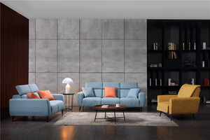 Ensemble de canapé d'angle de style européen en tissu violet foncé avec fauteuil pour salon canapé en bois d'hôtel combinaisons de couleurs canapé - Product Image 5