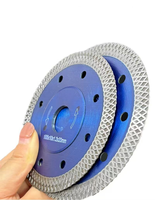 Lame de scie industrielle diamantée 105 mm pour céramique, à pressage à chaud, à maille ondulée, ultra-mince et tranchante, pour la découpe de carreaux, de porcelaine et de marbre
