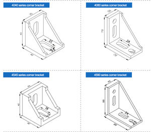 30 x30 פרופיל אלומיניום תעשייתי פרופיל אביזרים פינת קוד חתיכה l - Product Image 2