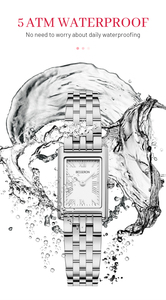 Reloj de cuarzo personalizado de marca para mujer con caja de Escudero de lujo de moda ODM Etiqueta Privada OEM caja de embalaje aceptada para New Age - Product Image 3