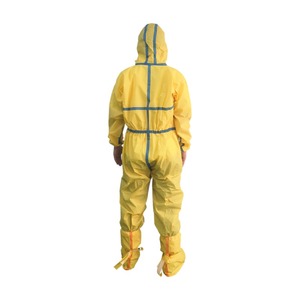 Pasokan sampel pakaian pelindung kimia kuning uniseks, pakaian kerja bensin kimia keamanan seluruh tubuh - Product Image 2
