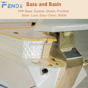 Chaise de pédicure professionnelle avec siège réglable, bain de pieds à remous et coussin confortable - Product Image 6