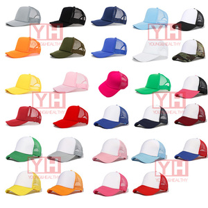 Mũ lưỡi trai lưới chất lượng cao 100% polyester thoáng khí, màu trơn, dành cho nam, thêu tùy chỉnh - Product Image 3