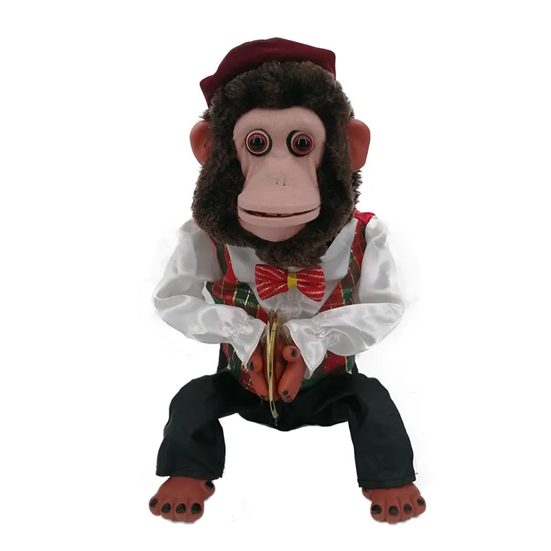 Old Charley Chimp the cymbal banging monkey commercial kid's Electric Monkey toys Plush Toy Sound Touch Sensing Electric Toy