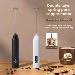 خفاقة حليب كهربائية بثلاث سرعات للبيع بالجملة، جهاز صنع رغوة الحليب قابل لإعادة الشحن بألوان متعددة، أداة لتحضير القهوة واللاتيه والكابتشينو - Product Image 3