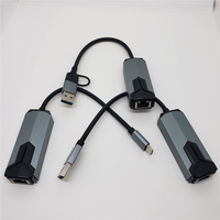 Computadora 2,5 Gbps USB 3,0 Tipo C Gigabit Ethernet Adaptador 2500Mbps USB3.0 Tipo-C a RJ45 2,5G Tarjeta de red con cable Convertidor Lan