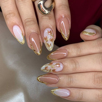 Ongles à presser longs style French Manucure, personnalisables avec logo, petites séries, styles variés, OEM ODM, vente en gros, approvisionnement direct