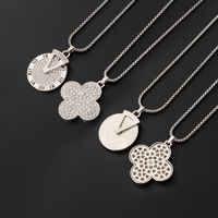 Vente en gros mode simple titane acier clavicule lapin colliers cool Hip Hop montre mauvais lapin collier pour hommes femmes