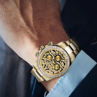 40mm Edelstahl-Uhr mit Diamantbesetzter Lünette Automatisches Mechanisches Uhrwerk Leuchtende Zeiger Tag/Datum 3BAR Wasserdicht