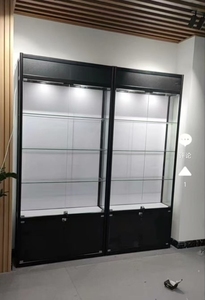 Kính hiển thị lưới giá 4 tấm cán kim loại bán lẻ tường cửa hàng thủ công hiển thị nghệ thuật đứng vitrine Rack hiển thị - Product Image 2