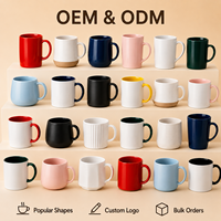 Mug Keramik Matte Ramah Lingkungan 11oz, Cetak Sublimasi Logo Warna Kustom Modern, Aman untuk Microwave dan Mesin Cuci Piring, Pegangan Nyaman