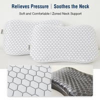 Oreiller en mousse à mémoire de forme SUPER Honeycomb Cooling Gel Pad avec housse en PE rafraîchissante, oreiller cervical doux pour la peau, idéal pour les personnes qui ont chaud la nuit