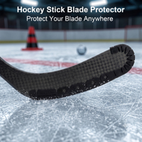 Protecteur de lame de bâton de hockey universel, installation facile, protection de bord en caoutchouc flexible pour tous les bâtons de hockey sur glace senior